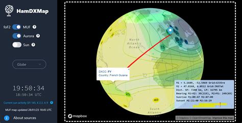 xlive ham|HamDXMap : MUF, foF2, live radio frequencies weather — F5UII.